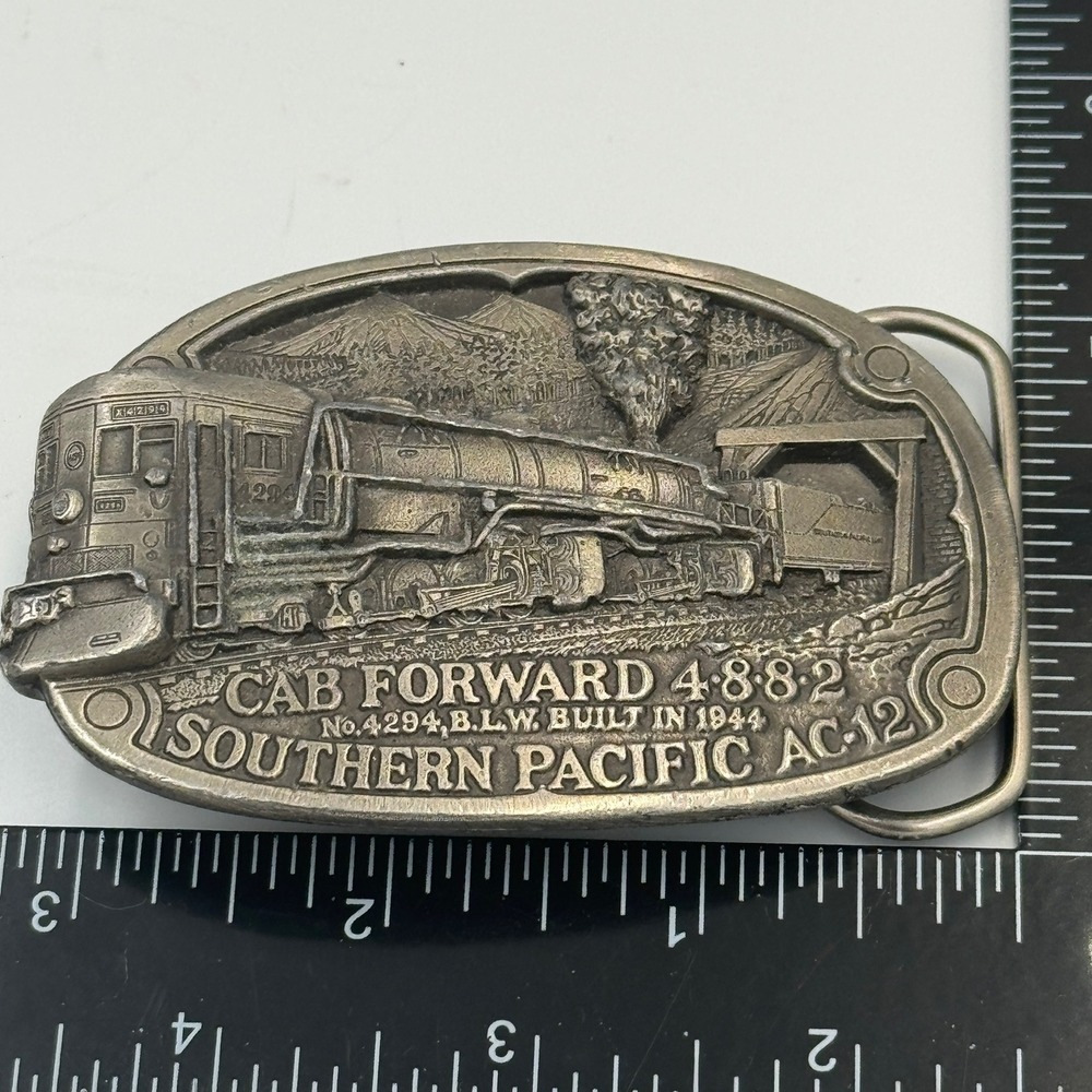 Vintage 1984 Southern Pacific AC-12 Cab Forward 4294 Railroad Belt Buckle‎ H1284